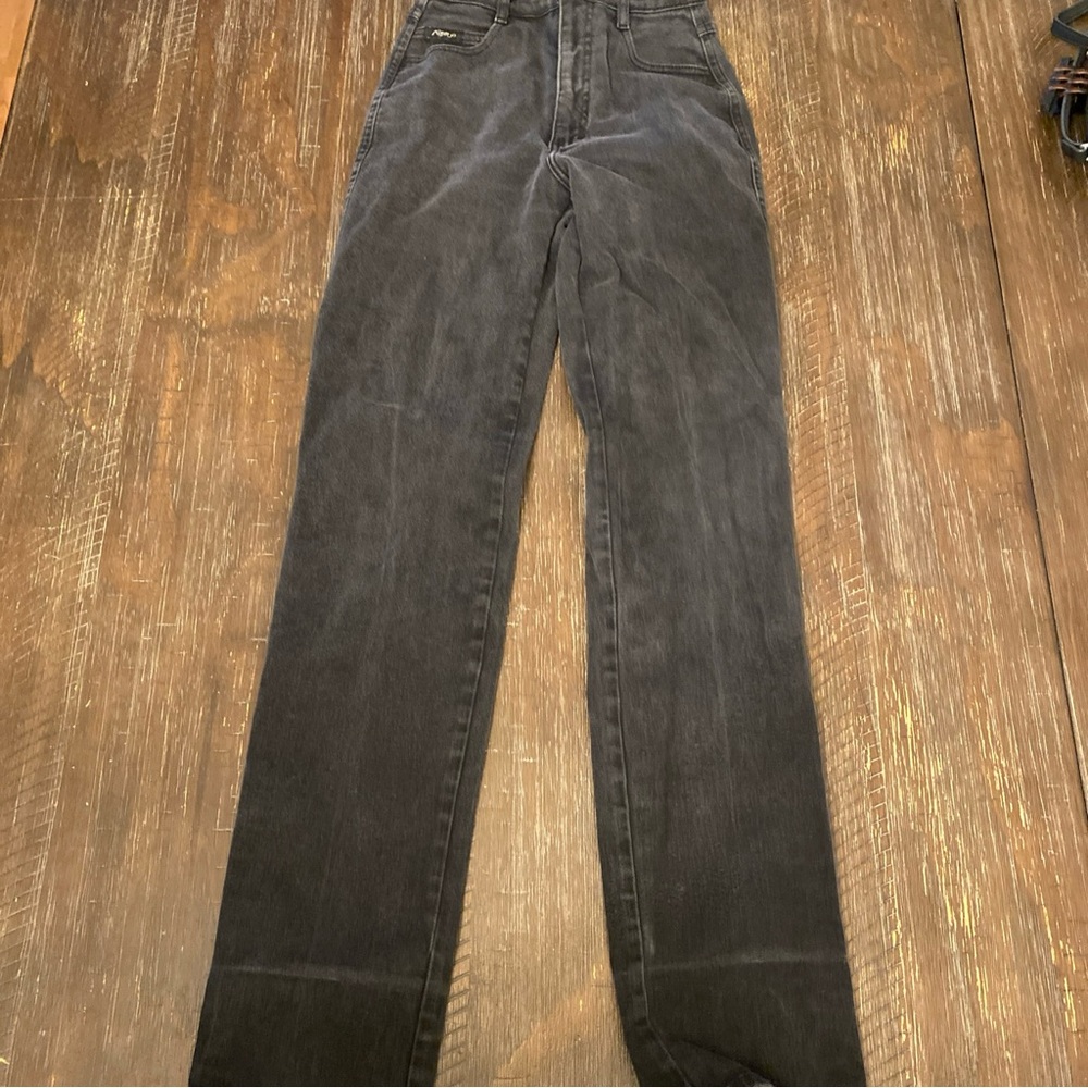 Vintage roper western jeans size 7/8 women made in usa black dark wash high rise